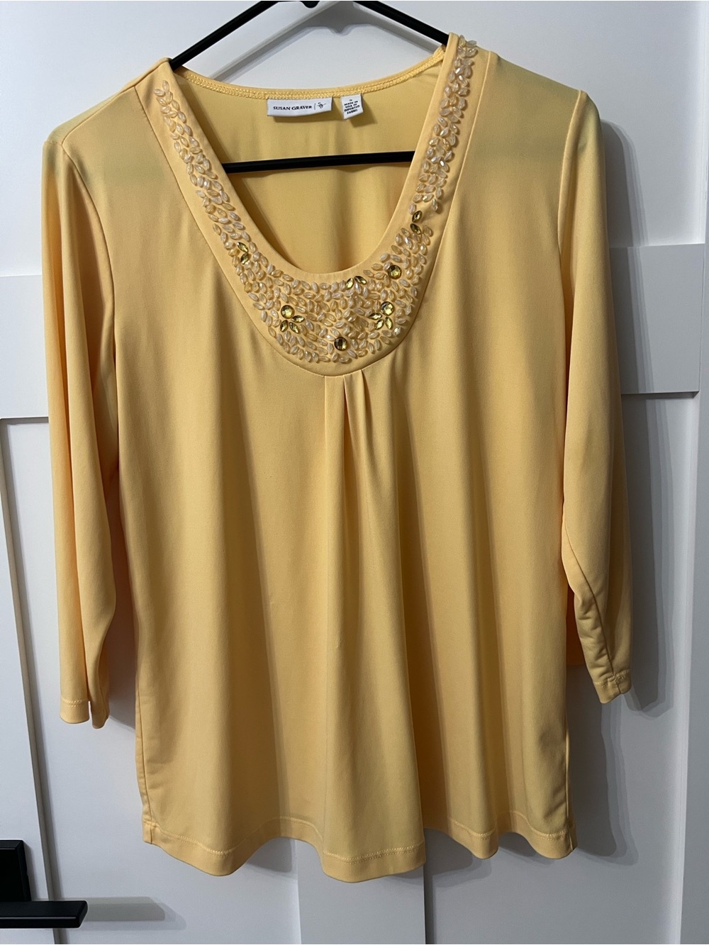 Susan Graver Beaded Scoop Neck Tunic